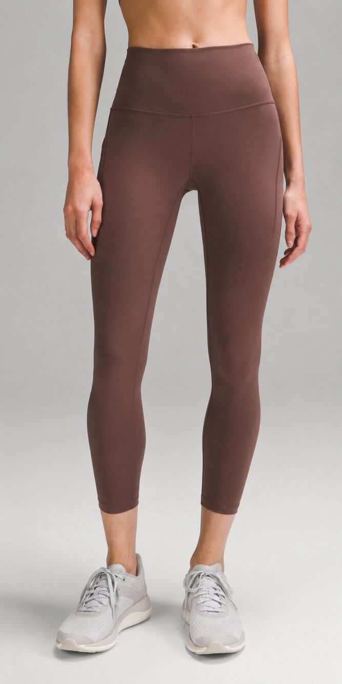 Lululemon Wunder Train High Rise Tight Pockets 25” Dark Oxide Size 12